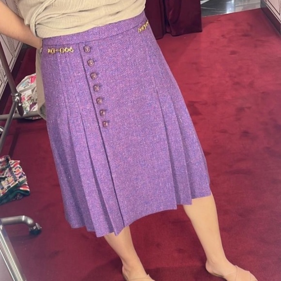 Gucci Purple Pleated Skirt - Picture 3 of 6